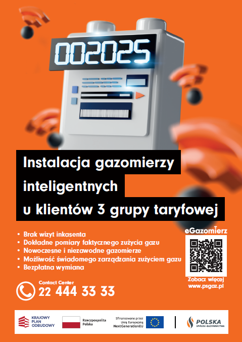 Plakat informacyjny eGazomierz