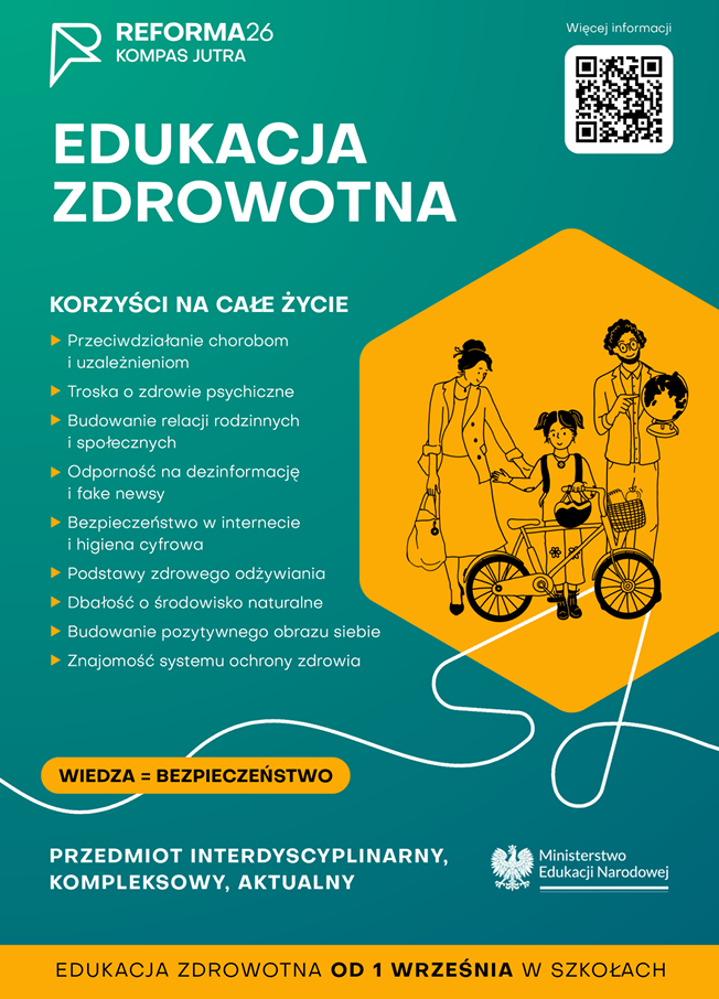 Plakat - Edukacja Zdrowotna w szkołach
