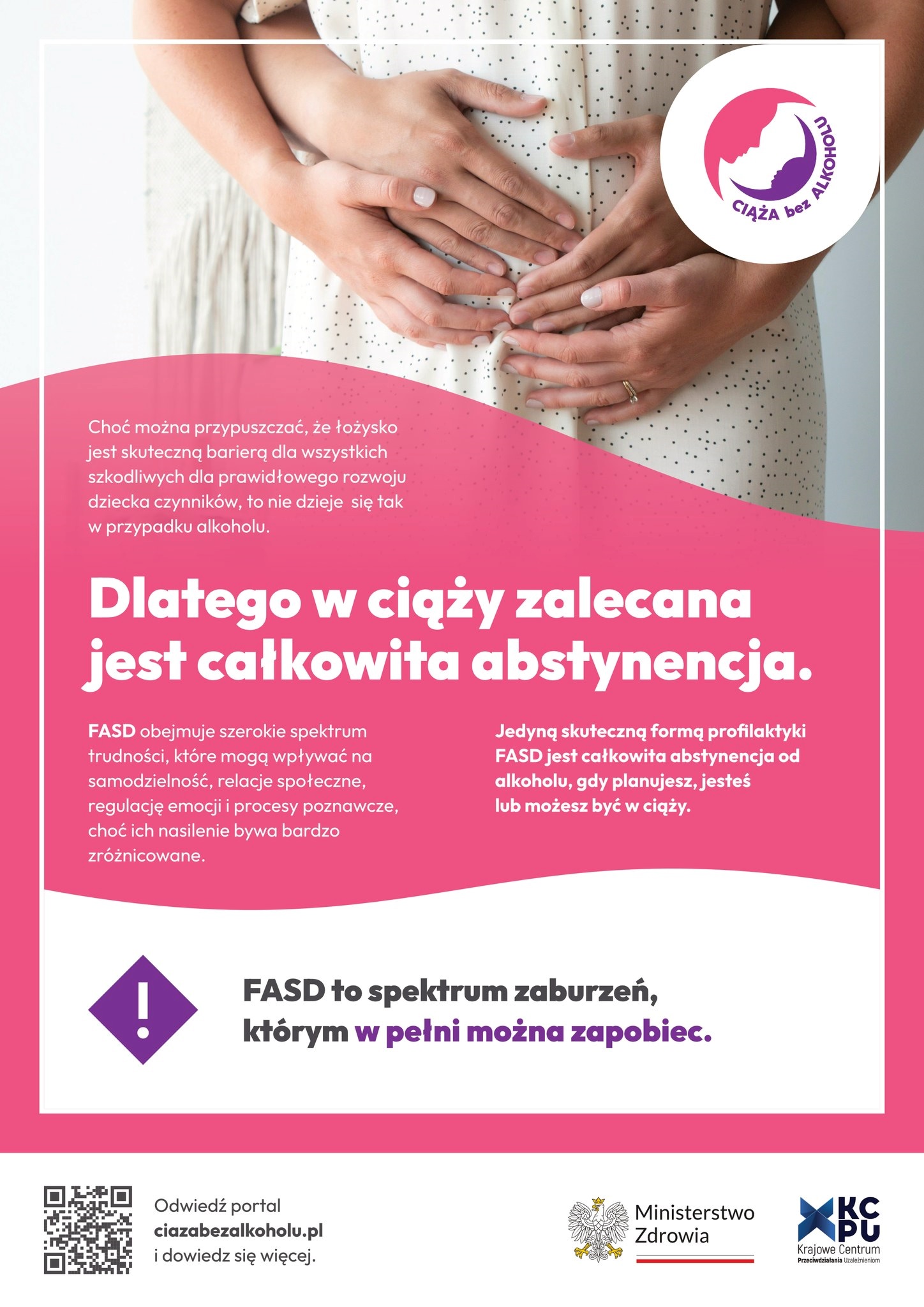 Plakat - ciąża bez alkoholu
